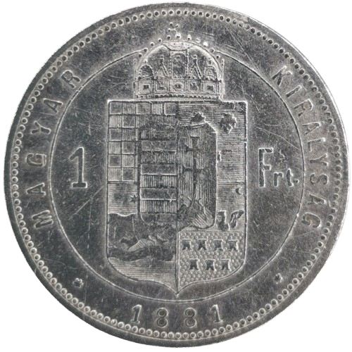 1 Forint 1881 KB Rakúsko Uhorsko, František Jozef I. 