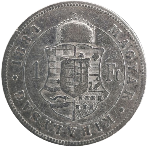 1 Forint 1884 KB Rakúsko Uhorsko, František Jozef I. (ťuknutá hrana)