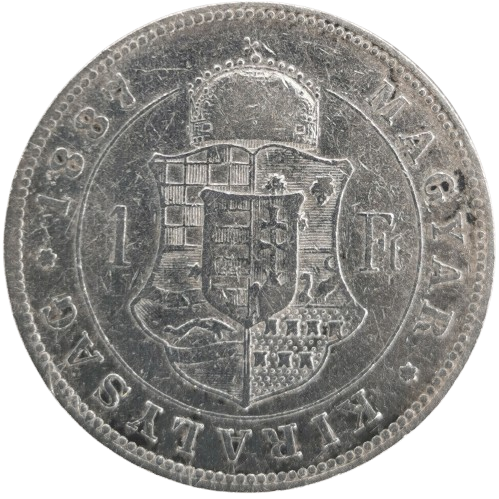 1 Forint 1887 KB Rakúsko Uhorsko, František Jozef I. 