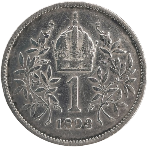 1 Corona 1893 Rakúsko Uhorsko, František Jozef I.