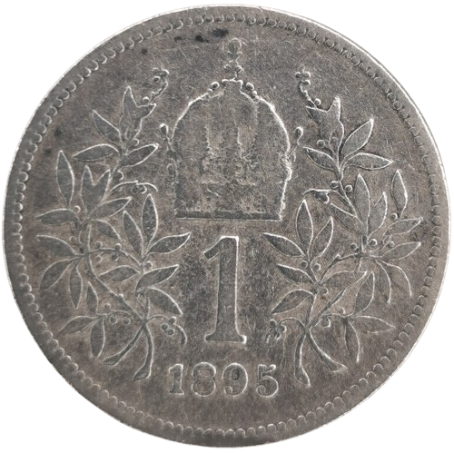 1 Corona 1895 Rakúsko Uhorsko, František Jozef I. (čierne fľaky)