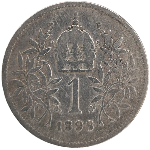 1 Corona 1898 Rakúsko Uhorsko, František Jozef I. (ťuknutá hrana)