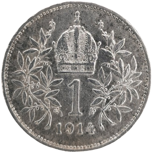 1 Corona 1914 Rakúsko Uhorsko, František Jozef I.