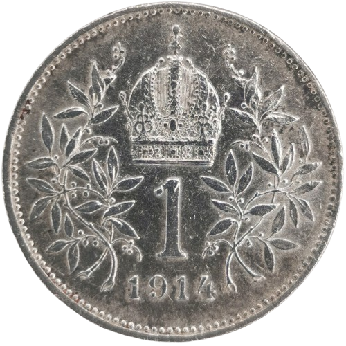 1 Corona 1914 Rakúsko Uhorsko, František Jozef I.