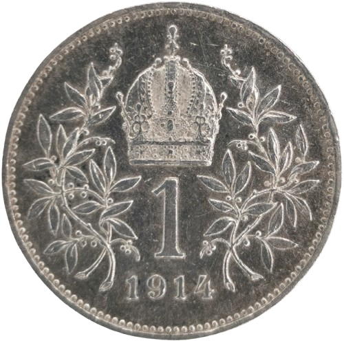 1 Corona 1914 Rakúsko Uhorsko, František Jozef I.