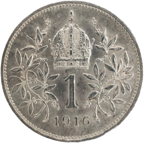 1 Corona 1916 Rakúsko Uhorsko, František Jozef I. 