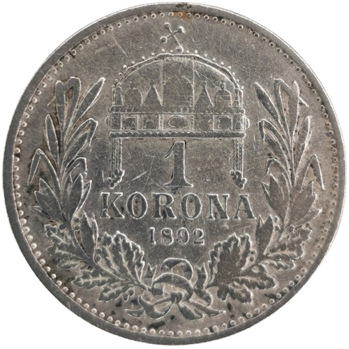 1 Korona 1892 KB Rakúsko Uhorsko, František Jozef I. (čierne fľaky)