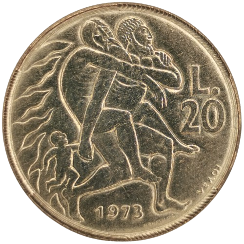 20 lire 1973 San Marino ob.UNC