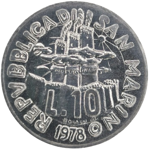 10 lire 1978 San Marino ob.UNC