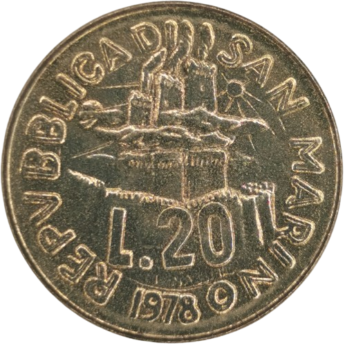 20 lire 1978 San Marino ob.UNC