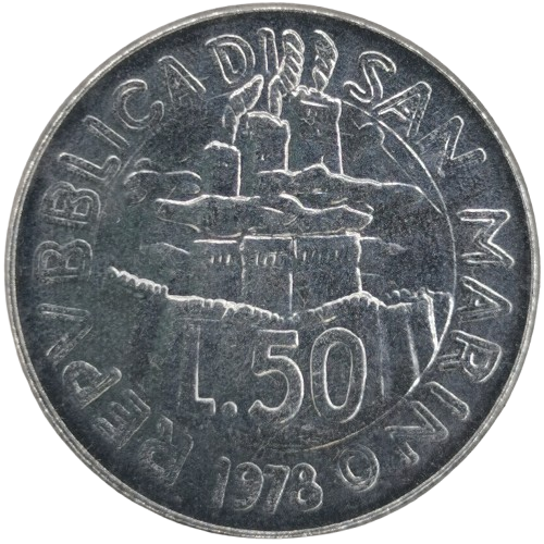 50 lire 1978 San Marino ob.UNC