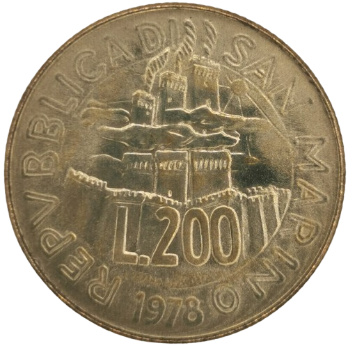 200 lire 1978 San Marino ob.UNC