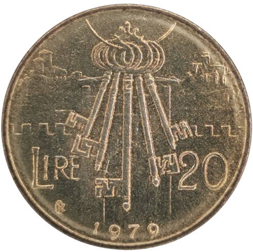 20 lire 1979 San Marino ob.UNC