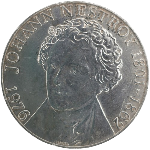 100 Schilling 1976 Rakúsko, Johann Nestroy