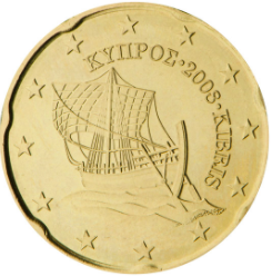 20 cent 2008 Cyprus ob.UNC