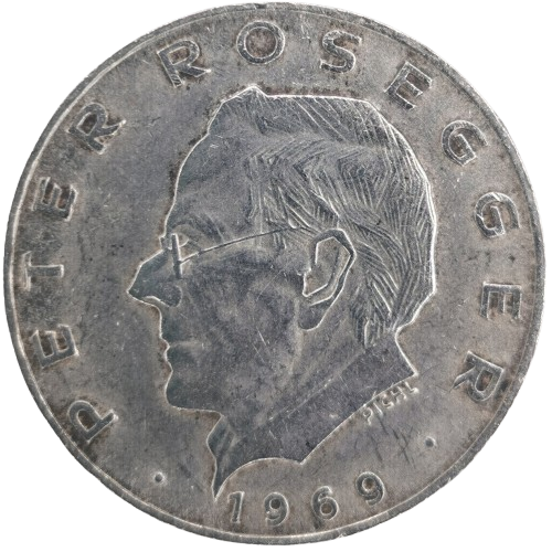 25 Schilling 1969 Rakúsko, Peter Rosegger
