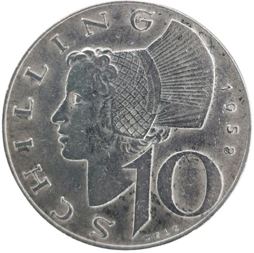 10 Schilling 1958 Rakúsko