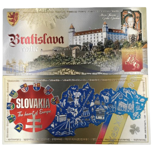 Bratislavský hrad 2026 Slovensko (postriebrená suvenírová bankovka)