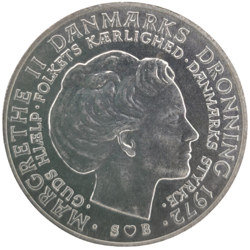 10 Kroner 1972 Dánsko, nástup Margaréty II.