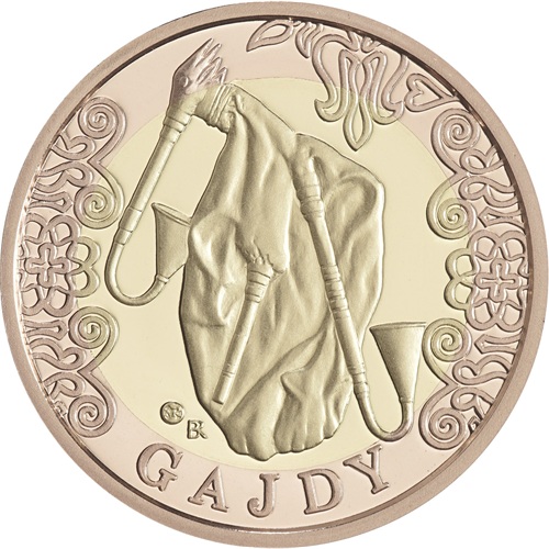 100 Dollars 2021 Niue PROOF, hudobné nástroje - Gajdy