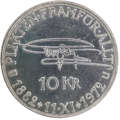 10 Kronor 1972 Švédsko, Gustáv VI. Adolf