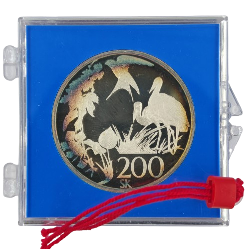 200 korún 1995 Slovensko PROOF, Rok ochrany prírody (patina)