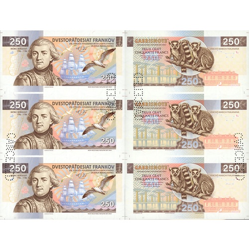 Arch 3 x 250 Frankov 2026 UNC Móric Beňovský perforácia CANCELED