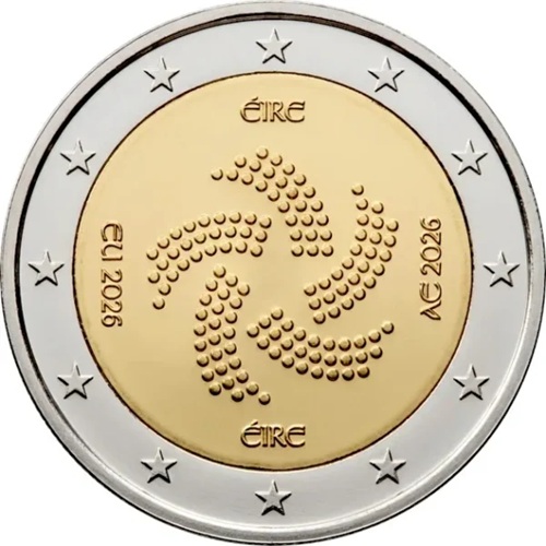 2 euro 2026 Írsko cc. UNC, predsedníctvo Rady EÚ