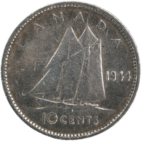 10 cents 1944 Kanada, Juraj VI.