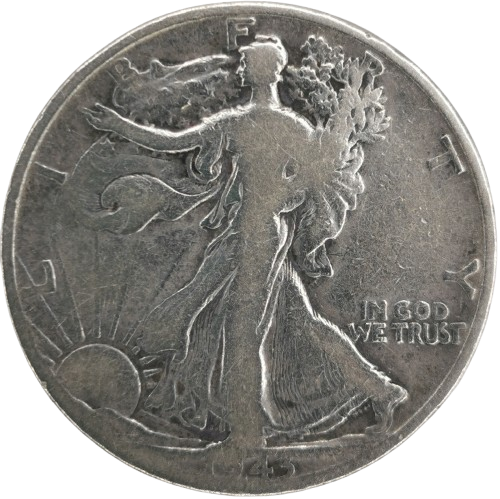 Half Dollar 1943 D USA, Walking Liberty