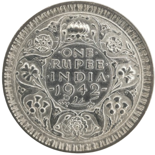 1 Rupee 1942 India, Juraj VI