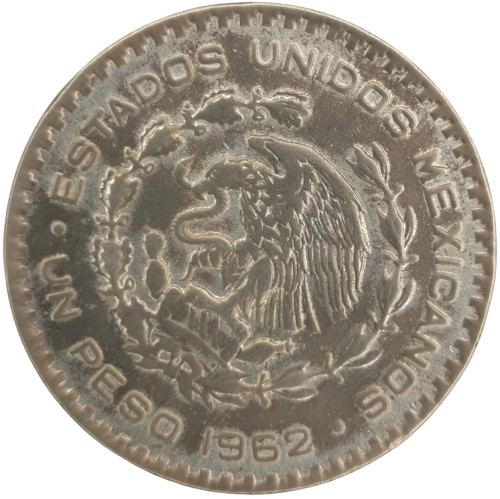 1 Peso 1962 Mexiko, Tepalcate (fľaky)