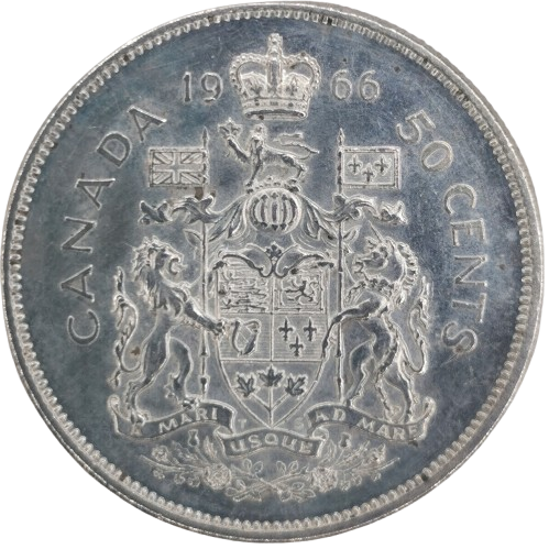 50 Cents 1966 Kanada, Alžbeta II.