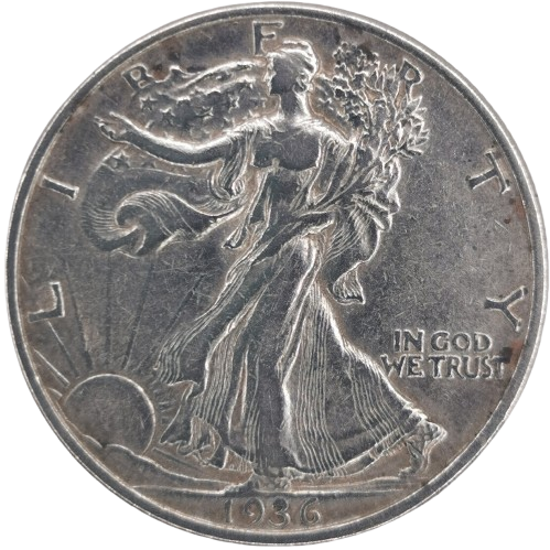 Half Dollar 1936 P USA, Walking Liberty