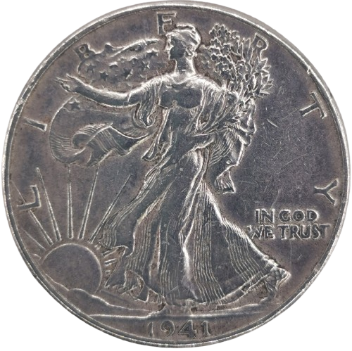 Half Dollar 1941 P USA, Walking Liberty