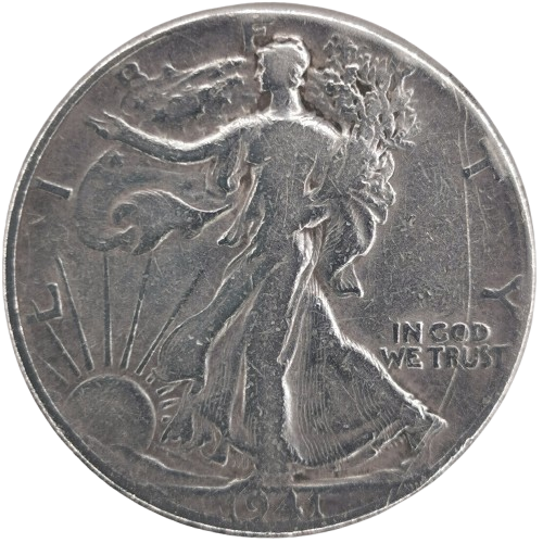 Half Dollar 1941 P USA, Walking Liberty