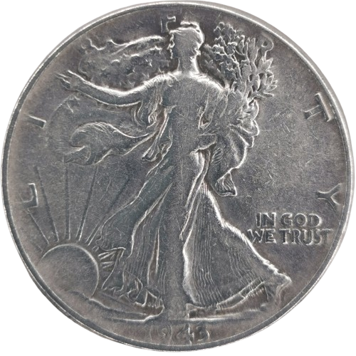 Half Dollar 1943 P USA, Walking Liberty
