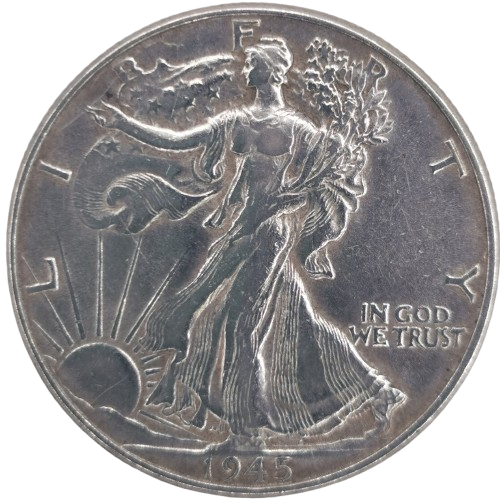 Half Dollar 1945 P USA, Walking Liberty