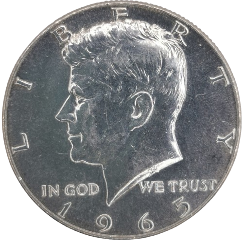 Half Dollar 1965 P USA, John F. Kennedy