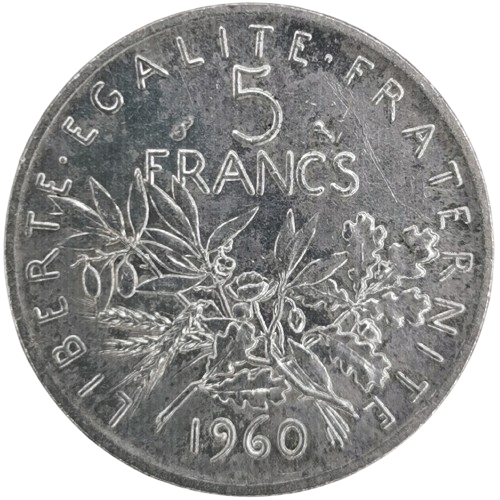 5 Francs 1960 Francúzsko 