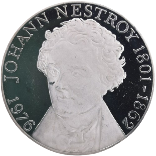 100 Schilling 1976 Rakúsko, Johann Nestroy