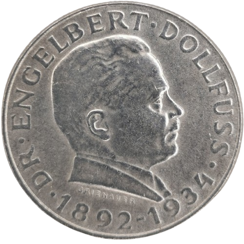2 Schilling 1934 Rakúsko, Engelbert Dollfuss