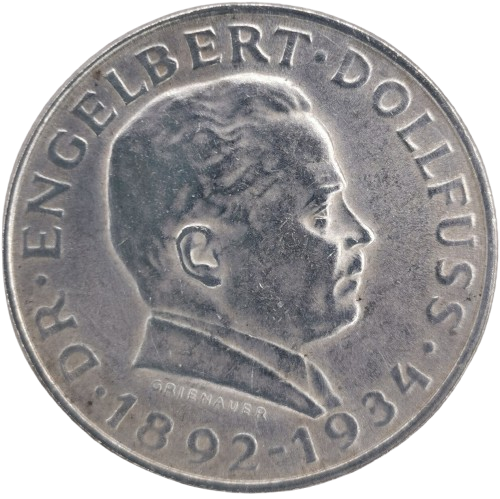 2 Schilling 1934 Rakúsko, Engelbert Dollfuss