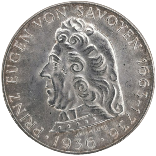 2 Schilling 1936 Rakúsko, Eugen Savojský