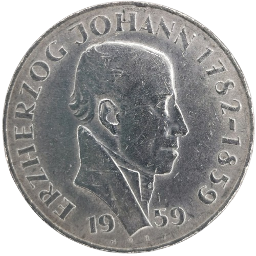 25 Schilling 1959 Rakúsko, Archduke Johann