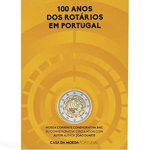 2 euro 2026 Portugalsko cc.BU karta, organizácia Rotary