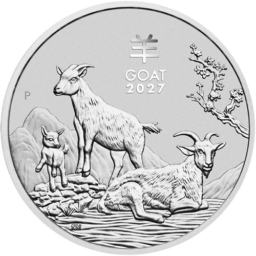 50 Cents 2027 Austrália BU 1/2 Oz Ag Lunar III. - Year of the Goat