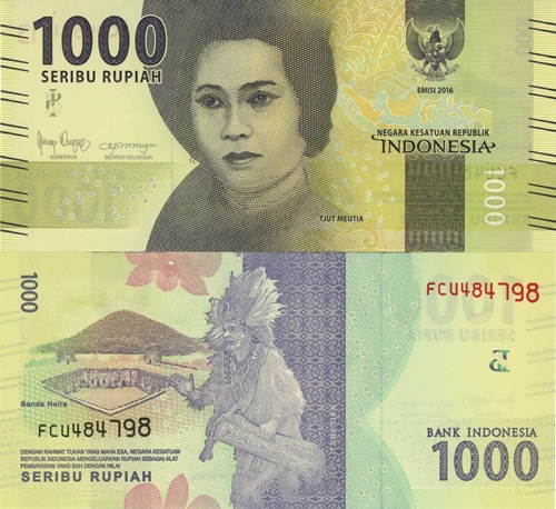 1000 Rupiah 2021 Indonézia UNC séria FCU