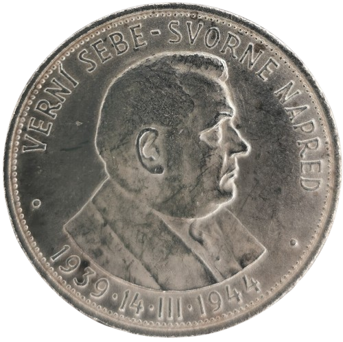 50 Koruna 1944 Slovenský štát, Dr. Jozef Tiso (fľaky)