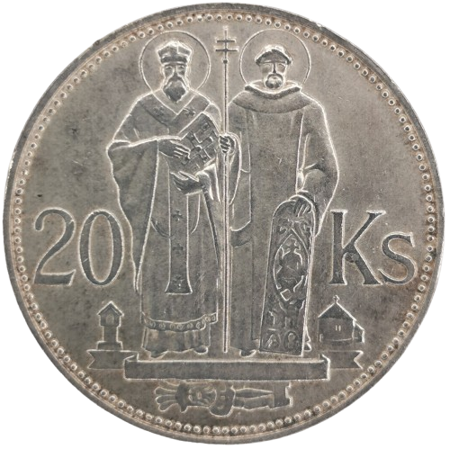 20 Koruna 1941 Slovenský štát, Cyril a Metód 